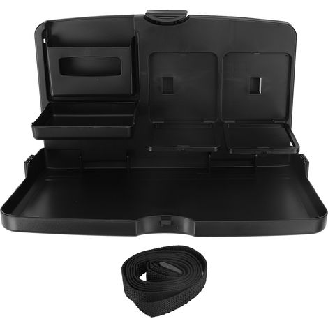 Tableau siège arrière voiture pliable – Plateau repas auto multifonction voyage avec support téléphone travailler manger (1/5)