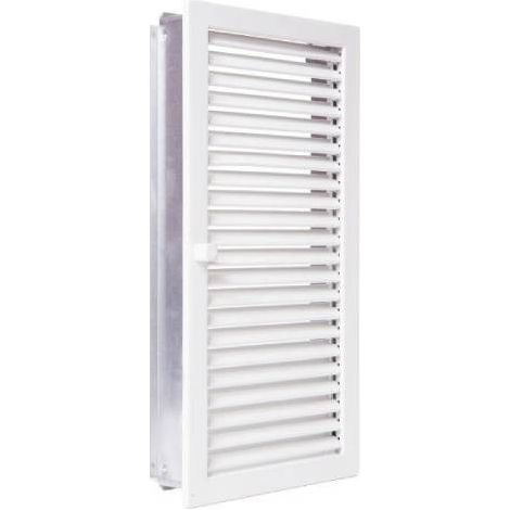 Grille d'air chaud en acier galvanisé Blanc - 15 x 35 cm (1/4)