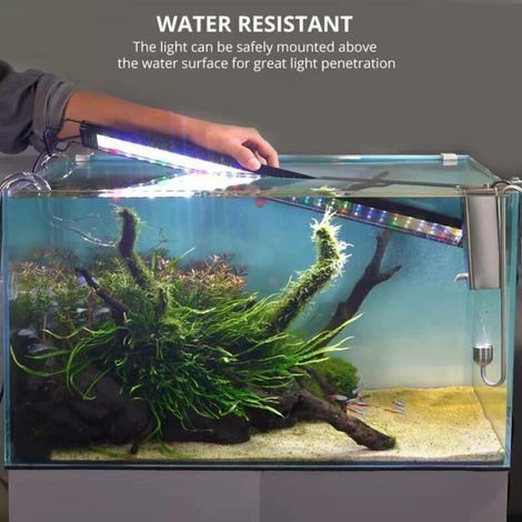Rampe LED Aquarium, Éclairage pour Lampe Aquarium avec Minuterie, Réglables 3 Modes Lumiere Aquarium (45 60cm) [Classe énergétique A+] RWEclairage et rampe led aquarium (1/4)