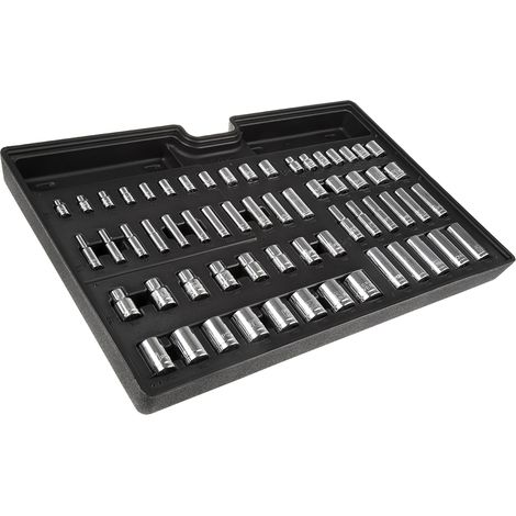 Jeu de douilles RS PRO 1/2 pouce, 1/4 pouce, 3/8 pouce Carré 61 pièces ( Prix pour 1 ) (1/2)