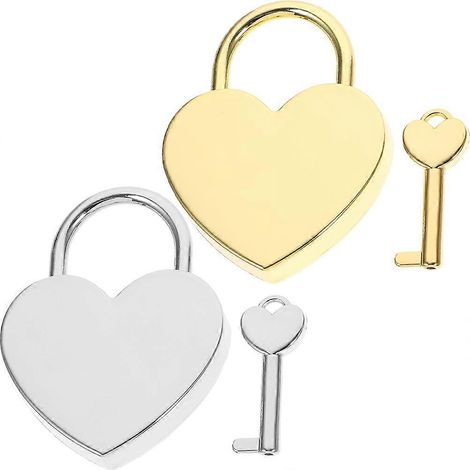 Lot de 2 cadenas pour valise, petits cadenas avec clé, pour la décoration de boîtes à bijoux et autres objets décoratifs. (1/5)