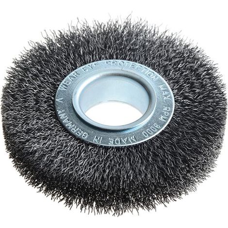 Lessmann Wheel Brush 100mm x 20-22mm (30mm Bore) Set 1 Steel Crimped Wire 0.30mm