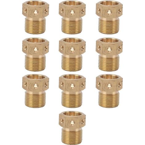 10PCS Misting Nozzle Brass Multiple Holes Anti Corrosion Fine Misting Water Nozzles for Cooling System Garden Lawn M20x1.5 (1/5)