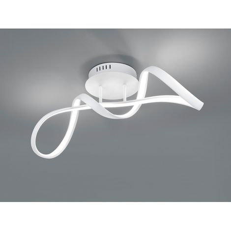 LED Deckenleuchte PERUGIA Metall Weiß matt 3 Stufen Dimmer, Breite 60cm (1/5)