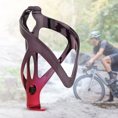 Support de bidon de vélo noir et rouge, porte-gourde électroplaqué pour VTT et vélo de route, accessoire cycliste.