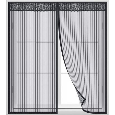Moustiquaire Magnetique Fenetre 120 x 100 cm, Aimantée Auto-AdhéSif en Maille, Installation Facile pour La Plupart des Fenêtres (1/5)