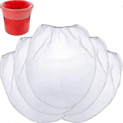 Lot de 25 sacs filtrants à peinture de 5 gallons (environ 19 litres) avec ouverture élastique, en maille fine blanche, pour culture hydroponique. (1/4)