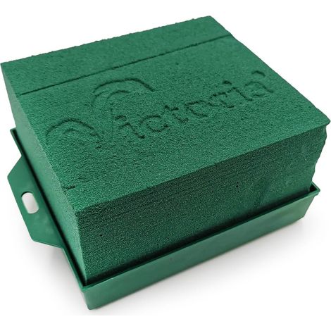 Porta MINI - verde - spugna floreale con supporto - bagnato