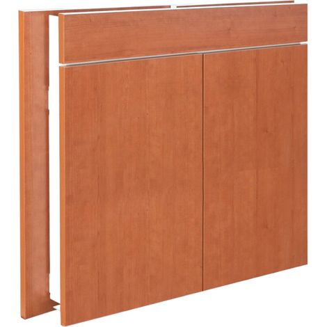 Mobile sottolavello bagno in kit teak a 2 ante - 90x50 cm