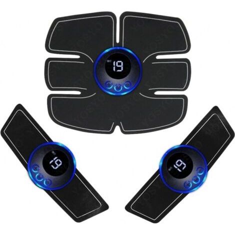 Ceinture abdominale EMS, stimulateur ABS, appareil d'entraînement musculaire par impulsions, pour l'entraînement des bras et des jambes, bureau, maison, salle de sport, fitness, rechargeable par USB, (1/5)