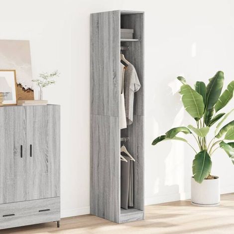 Armoire Penderie 3 Portes, Placard de Rangement avec Étagères et Tringle, Meuble de Chambre en Bois d'Ingénierie, Style Moderne Sonoma Gris, 200x50x30 cm (1/5)