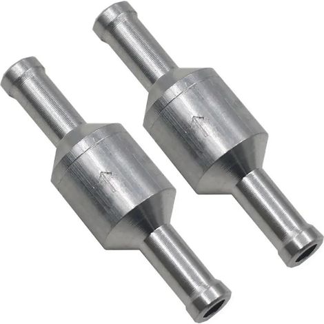 Lot de 2 valves de carburant unidirectionnelles en aluminium de 6 mm - Clapet anti-retour pour carburateur de voiture à basse pression (1/5)