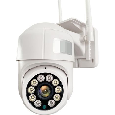 Caméra de sécurité à domicile Caméra de Surveillance vidéo sans fil PTZ 5MP, 1080P, carte SIM 4G, dôme de vitesse, vidéosurveillance HD for l'extérieur, Vision nocturne IR 20M(5MP 4G Add 64G SD) (1/5)