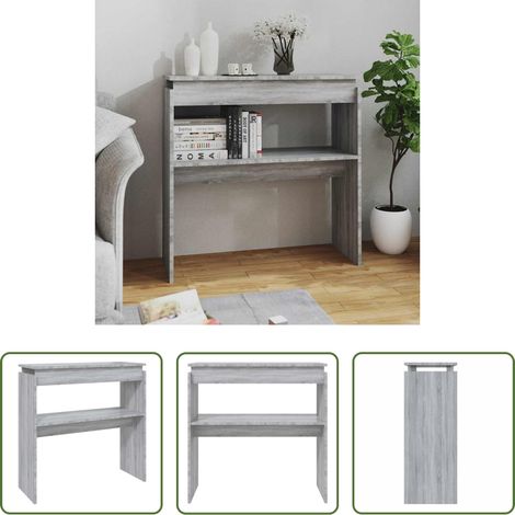 Holzwerkstoff - Konsolentisch Grau Sonoma 80x30x80 cm Holzwerkstoff (1/5)
