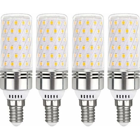 Ampoule E14 LED 12W Blanc Froid 6000K, 1450LM, Équivalent Halogène E14 100W, 360° Lumiere, AC 220V, Ampoule E14 LED pour Éclairage Intérieur, non-dimmable, lot de 4
