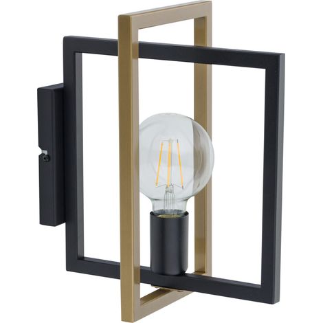 Applique loft geometrica nero oro Eden E27 15W Sigma