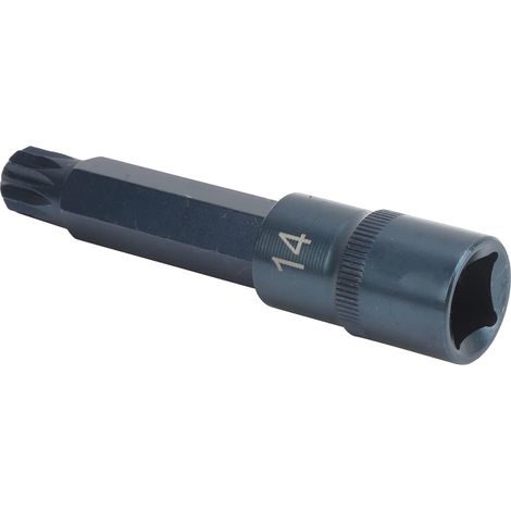 Cacciavite a bussola da 1/2" x 100 x M14 – acciaio legato brunito – dado a cricchetto – attrezzo di riparazione – chiave inglese