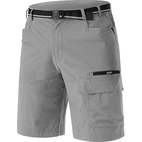 Shorts Homme - Cargo Extérieur Été - Séchage Rapide Résistant à l'Eau - Taille Élastique Partielle - 5 Poches - Nylon 90 % Spandex 10 % - 1 Pièce