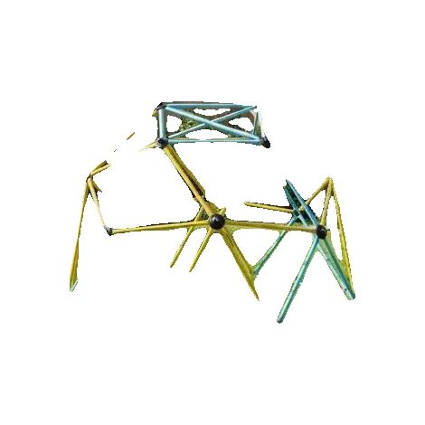 Dôme d'escalade, capacité de charge de 272 kg, construction en acier durable, BLANC (1/2)