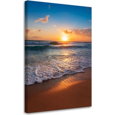 Quadro su tela, Spiaggia Mare Tramonto Paesaggio - 80x120 (1/3)
