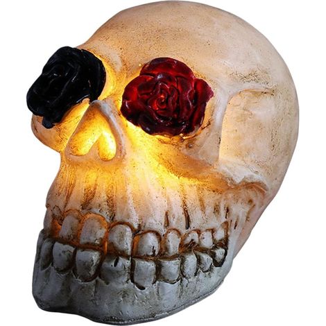 Lumières LED en forme de crâne, décorations lumineuses d'Halloween, pour l'intérieur, l'extérieur, Halloween, les fêtes et autres occasions. (1/5)