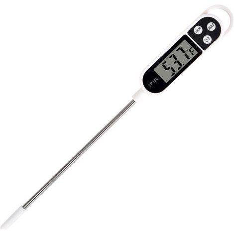 Thermomètre alimentaire en acier inoxydable Triomphe LCD affichage thermomètre alimentaire thermomètre de cuisine électronique pour tester la température d'huile de lait de bébé d'eau liquide