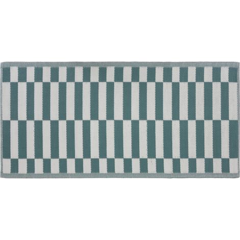 Tapis d'extérieur géométrique 90 x 180 cm Atmosphera - Damier Canard