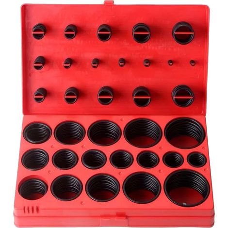 Ensemble de joints toriques, matériau en caoutchouc nitrile, 32 tailles, 419 pièces, dimensions de 3 mm à 50 mm, compatible avec les réparations de plomberie et automobiles (1/5)