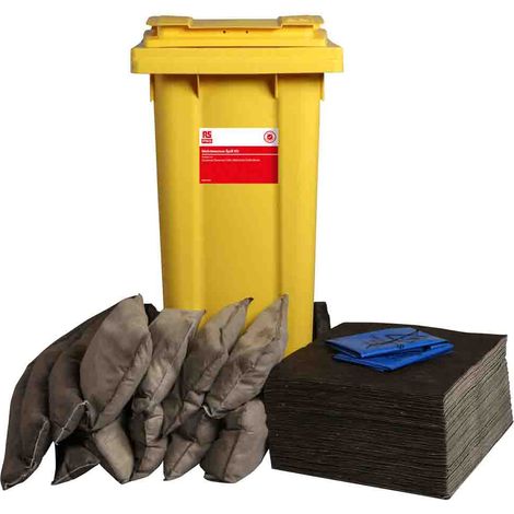Kit de déversement contient 3 coussins, 4 tampons de 3M, 60 tampons, 8 piles Haz pour Entretien ( Prix pour 1 )