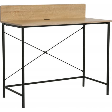 Escritorio B12-FX, roble natural (estructura negra) (1/3)