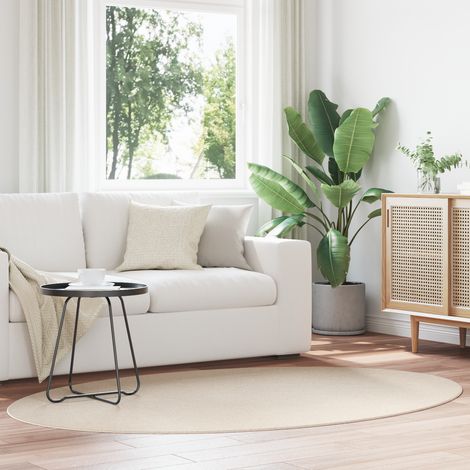 Maison Exclusive - Bereichsteppiche Oval HUARTE Beige 140 x 200 c (1/5)