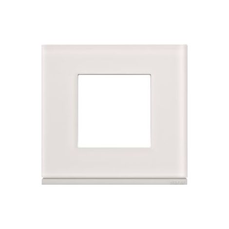 plaque - 1 poste - moon glass - hager gallery wxp4002 (1/5)