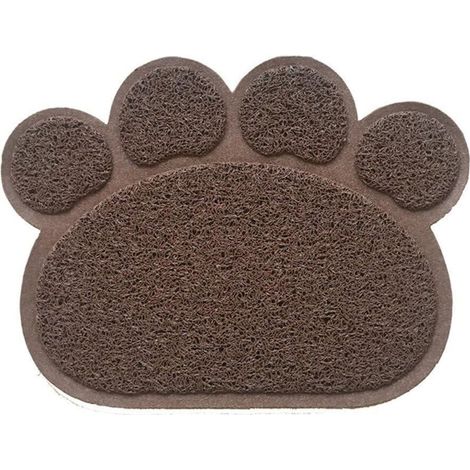 Tappetino per lettiera per gatti, antiscivolo, a forma di zampa, per lettiera e abbeveratoio, tovaglietta, tappetino per cani, tappetino per gatti, 30x40 cm (1/4)