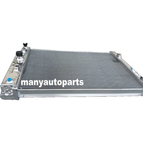 Radiador de aluminio, 8,5 kg, compatibilidad con Chevy Corvette Z06 C5 350 5.7L V8 A/T, alto rendimiento de refrigeración, diseño de ajuste directo. (1/5)