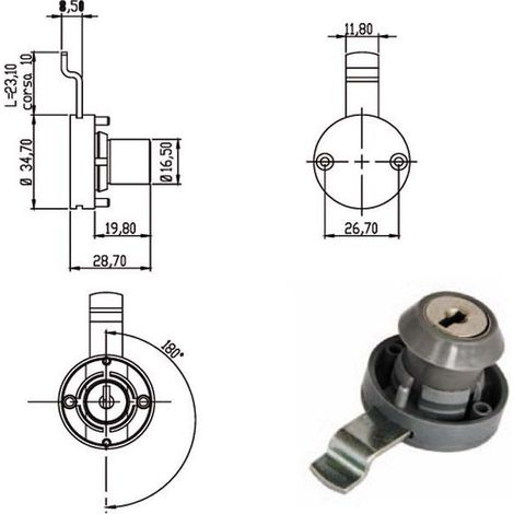 Cilindro Levetta Mm 20 240051 Omr
