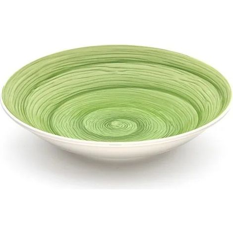 Tiefer Teller lime memento aus handbemalter Keramik Ø 23,5 cm