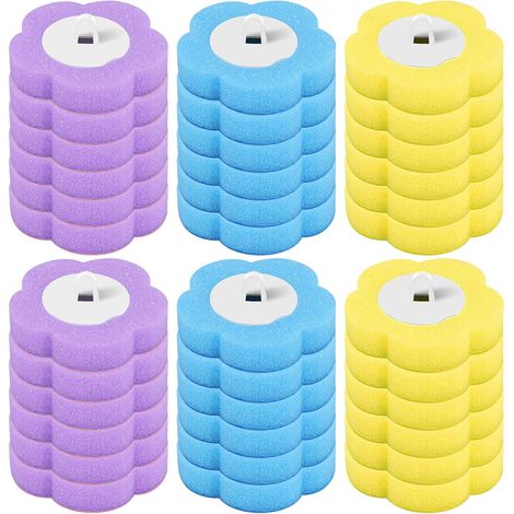 Lot de 36 recharges de Brosse de Toilette jetables, éponge, recharges de Brosse de Toilette, pour Nettoyage de Salle de Bain, lavabo (1/5)