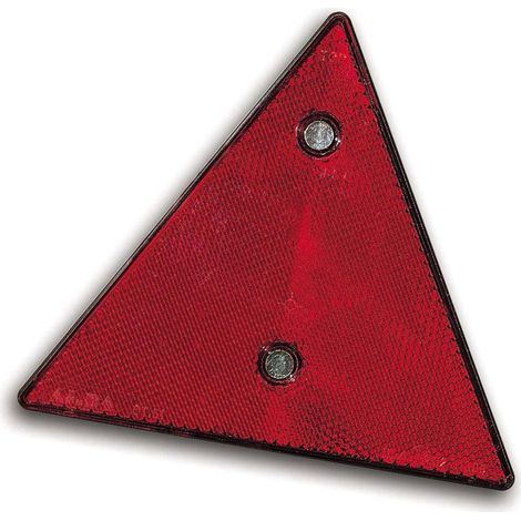 Triangle réfléchissant homologué 138 mm – Entraxe fixation 70 mm – Support plastique résistant – Visibilité accrue sur route – Aj.Ba