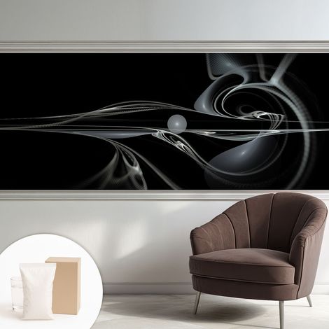 Papier peint avec colle pour décoration moderne de salon chambre à coucher cuisine et bureau Facile Lignes fluides 250x104 cm (1/5)