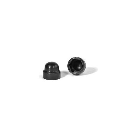 Cache Ecrou ou cache tête vis Tête hexagonale TH M10 Polyéthylène RAL7016 gris anthracite Sur plat 17 - 10 pièces