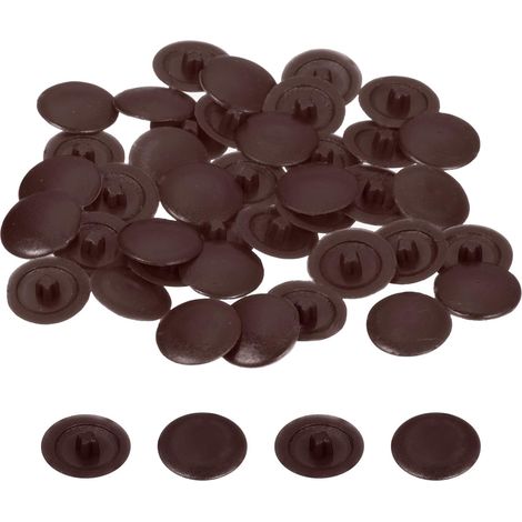 160PCS Couvercles de Bouchons à Vis 12mm Marron Foncé (1/5)