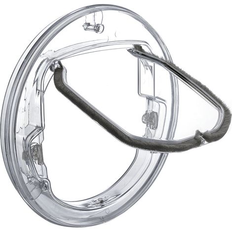 Porte de Chien Porte de Fenêtre Porte Ronde à Rabat Clair avec 4 Façons Lock & Liner Kit pour Chat Chiot Doggie Meilleur s’Adapte pour la Fenêtre de l’Écran, Porte en Verre Coulissante (1/5)