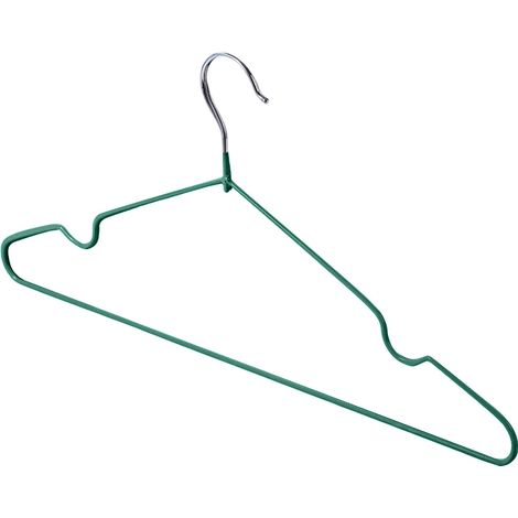 Cintre adulte, cintre en métal antidérapant sans couture, recouvert de plastique, 1 pièce (1/5)