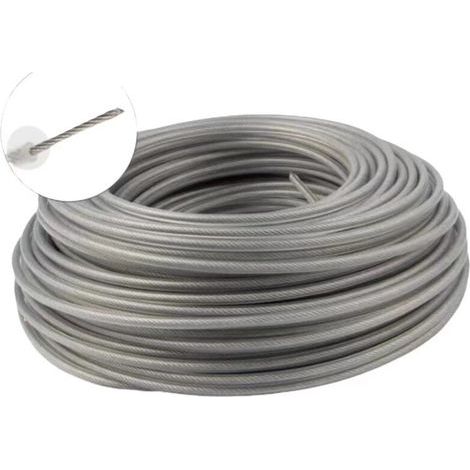Fil de coupe débroussailleuse 3mm x 45m – Acier et nylon résistant à l'abrasion – Coupe nette pour jardins et parcs (1/5)