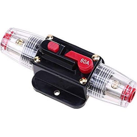 Interruttore automatico da 12 V 60 A per autoradio, in linea - Fusibile con ripristino manuale per protezione da sovraccarico (1/5)