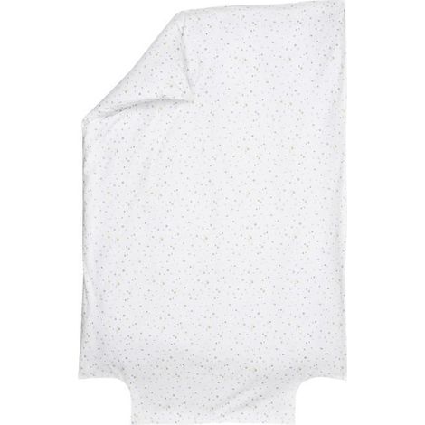 Housse de couette bébé - P'tit Basile - 100x140 cm - 100% coton bio - Imprimé mini cœurs - Lavable en machine