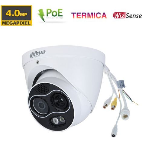 Dahua Dome telecamera Termica IP 4MP - TPC-DF1241P-D3F4 (3,5-4mm) S