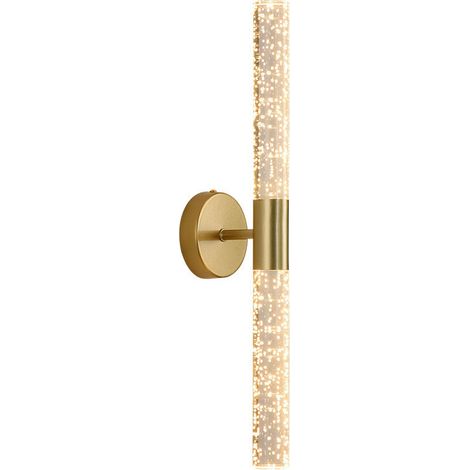 RHG Applique Murale Salle de Bain,Lamp Murale Moderne en Cristal,Applique Murale Interieur LED Métal ,Lampe Murale de pour Salon, Chambre, Couloir et Escalier.Lumière chaude dorée (220V) (1/5)