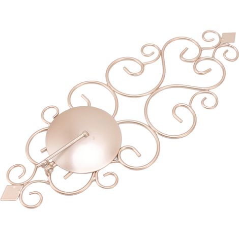Porte-bougie mural en fer forgé, pliable, plateau pour bougie parfumée, doré champagne, lot de mariage (1/5)