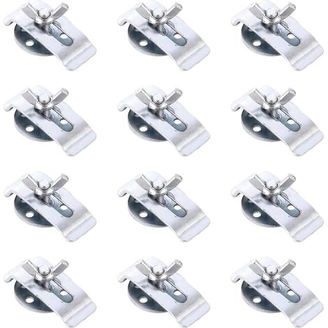Lot de 12 supports d'évier encastrables en acier commercial avec clip robuste pour comptoir en pierre, matériel de montage d'évier (1/5)